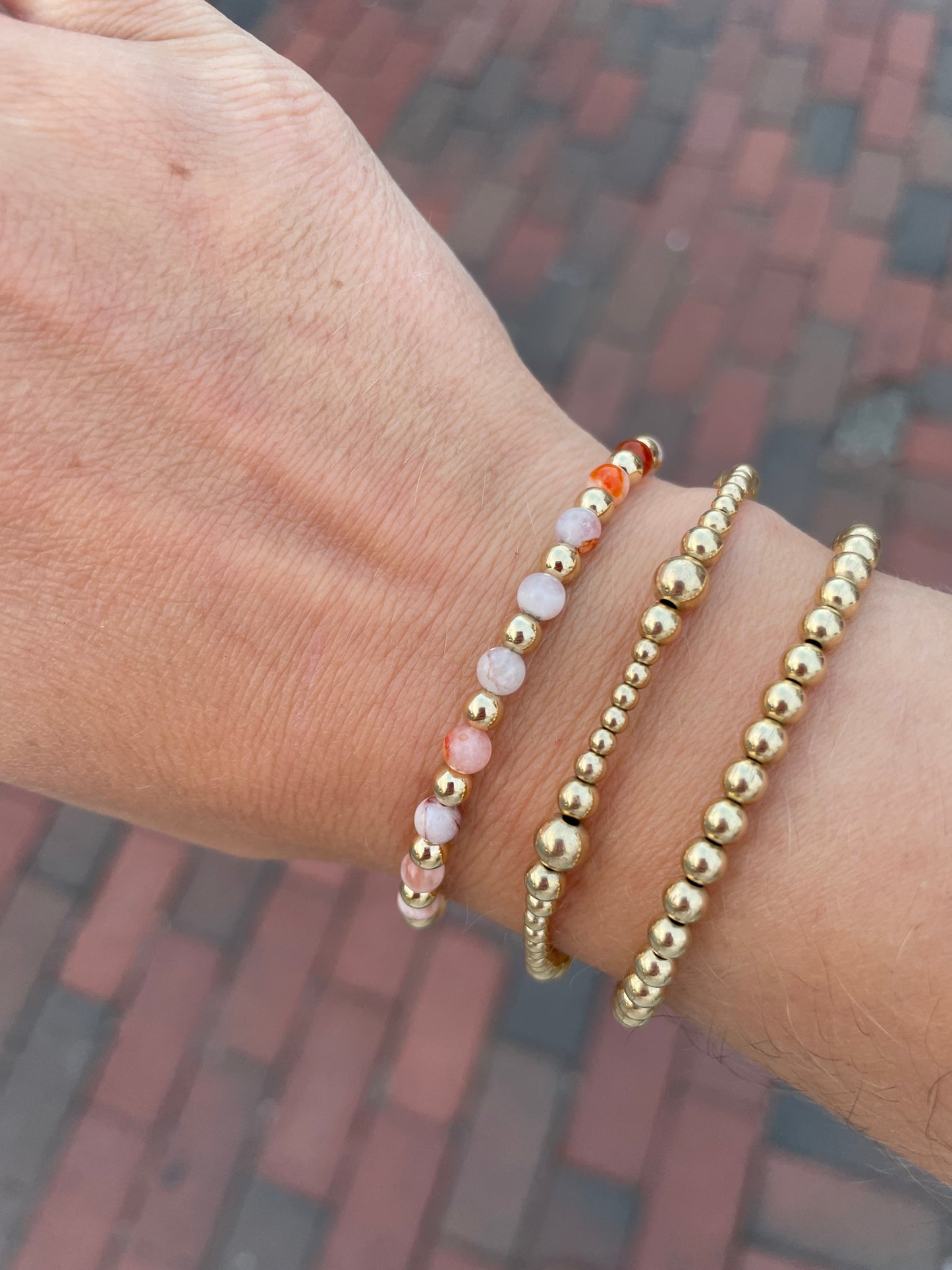 Roma Bracelet - Cherry Blossom Agate