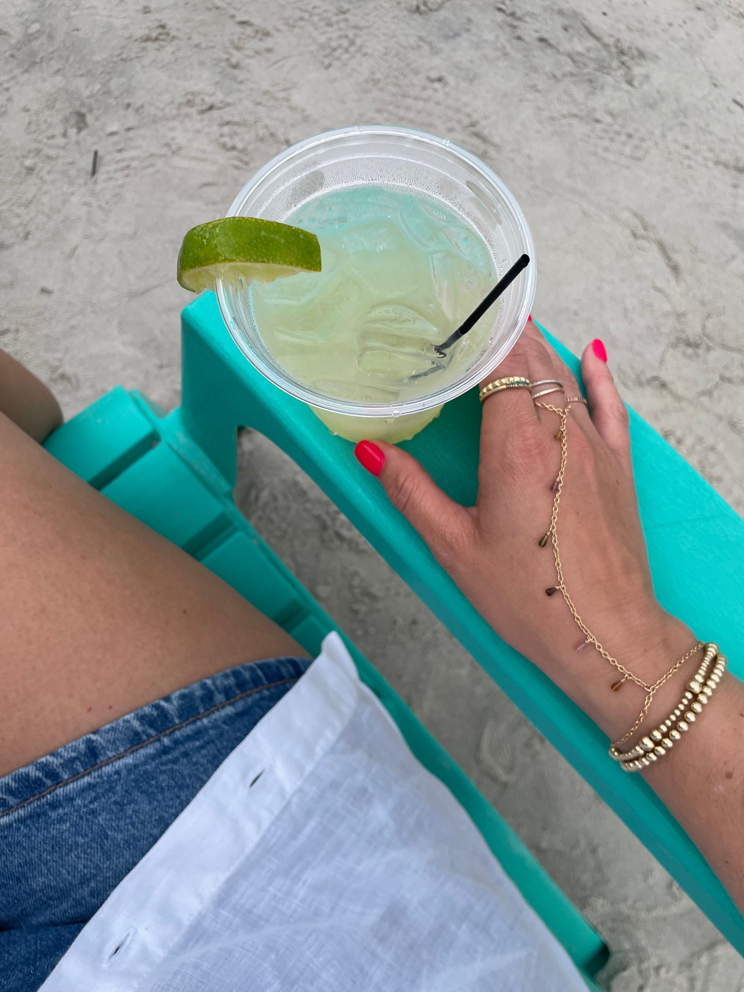 Watermelon Tourmaline Hand Chain