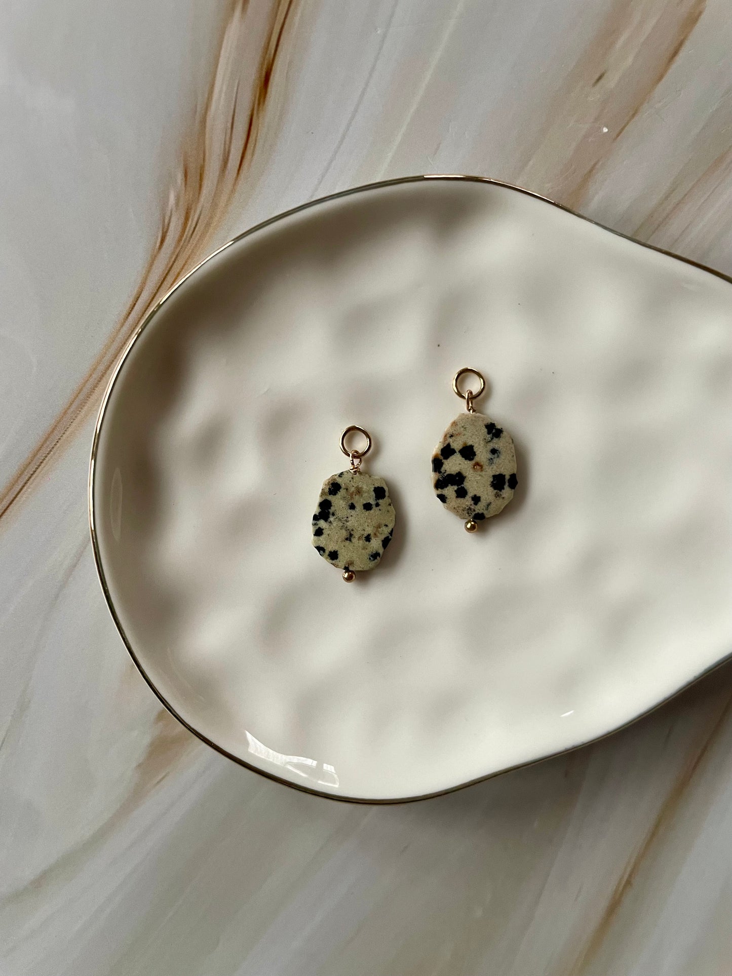 Dalmatian Jasper Hoops