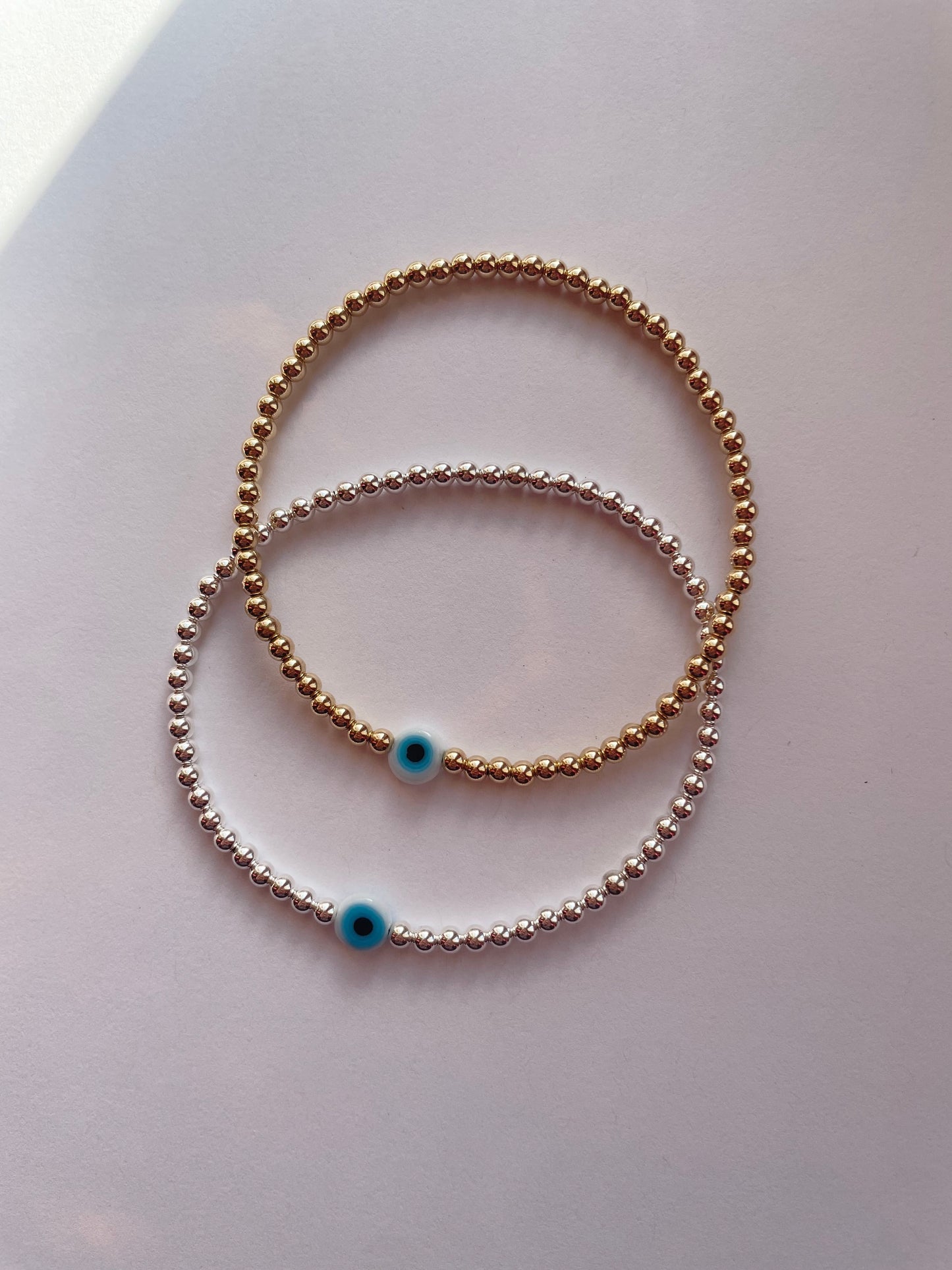 White Evil Eye Bracelet