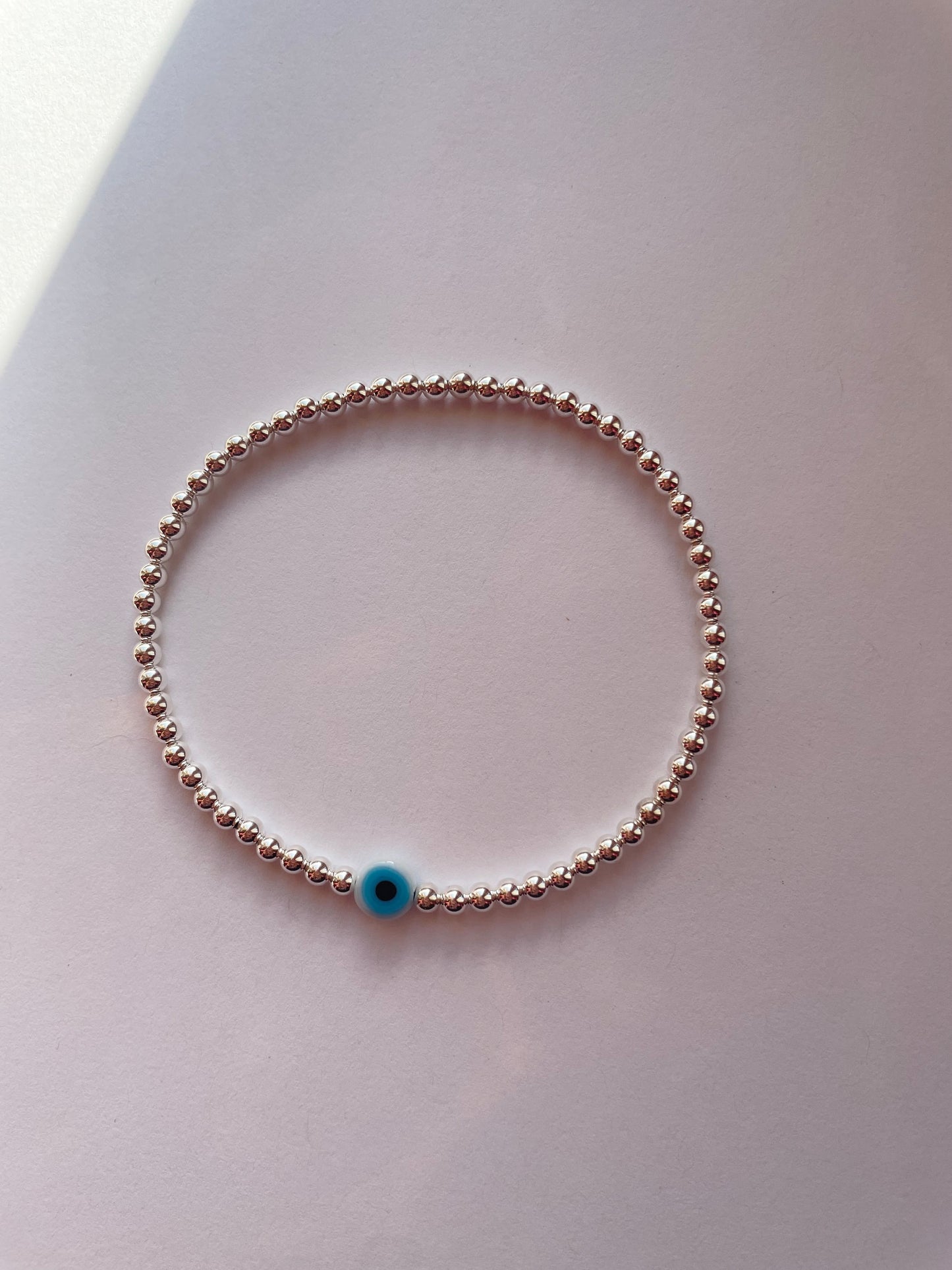 White Evil Eye Bracelet