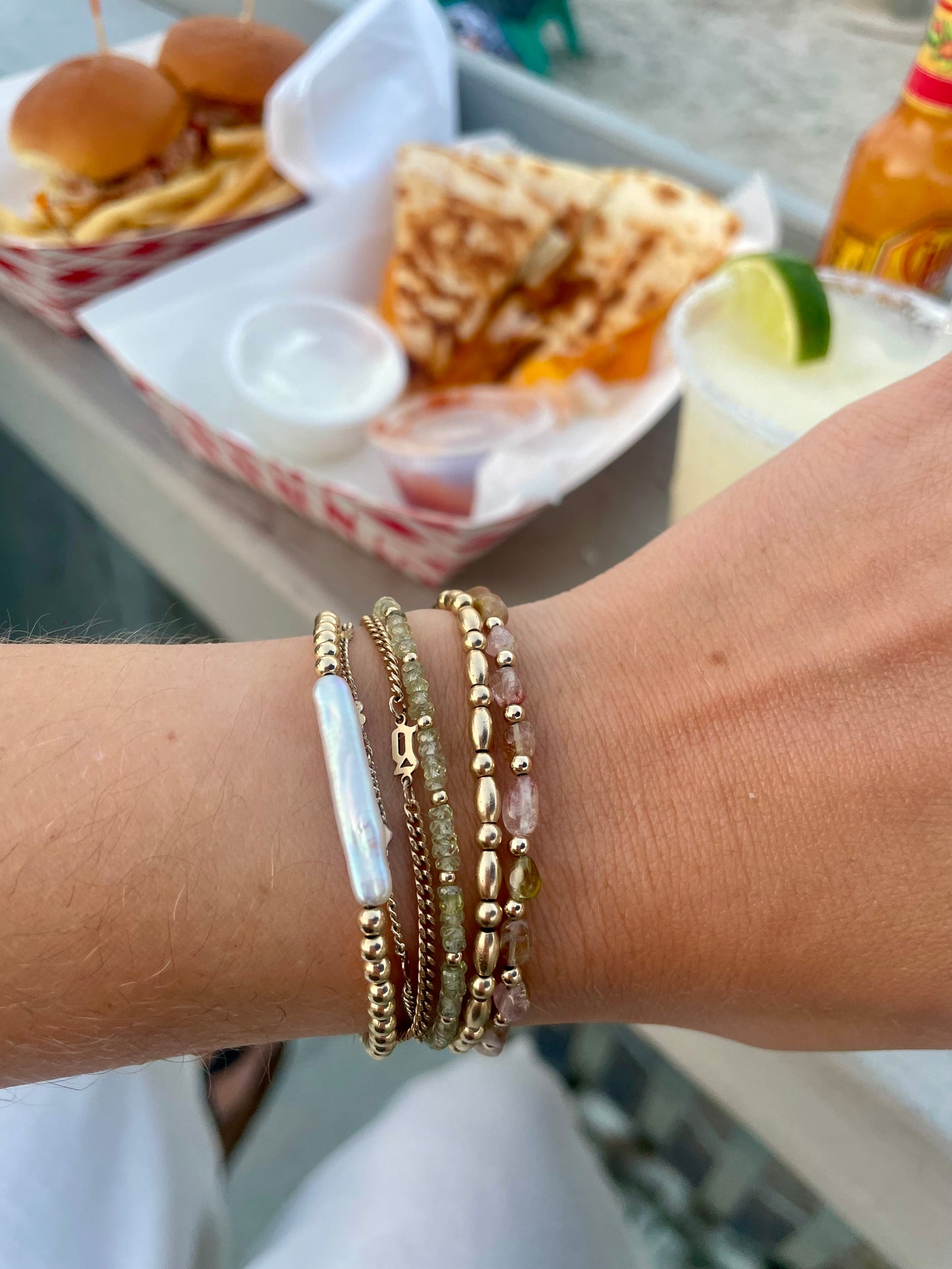 Amalfi Bracelet - Light Green Sapphire