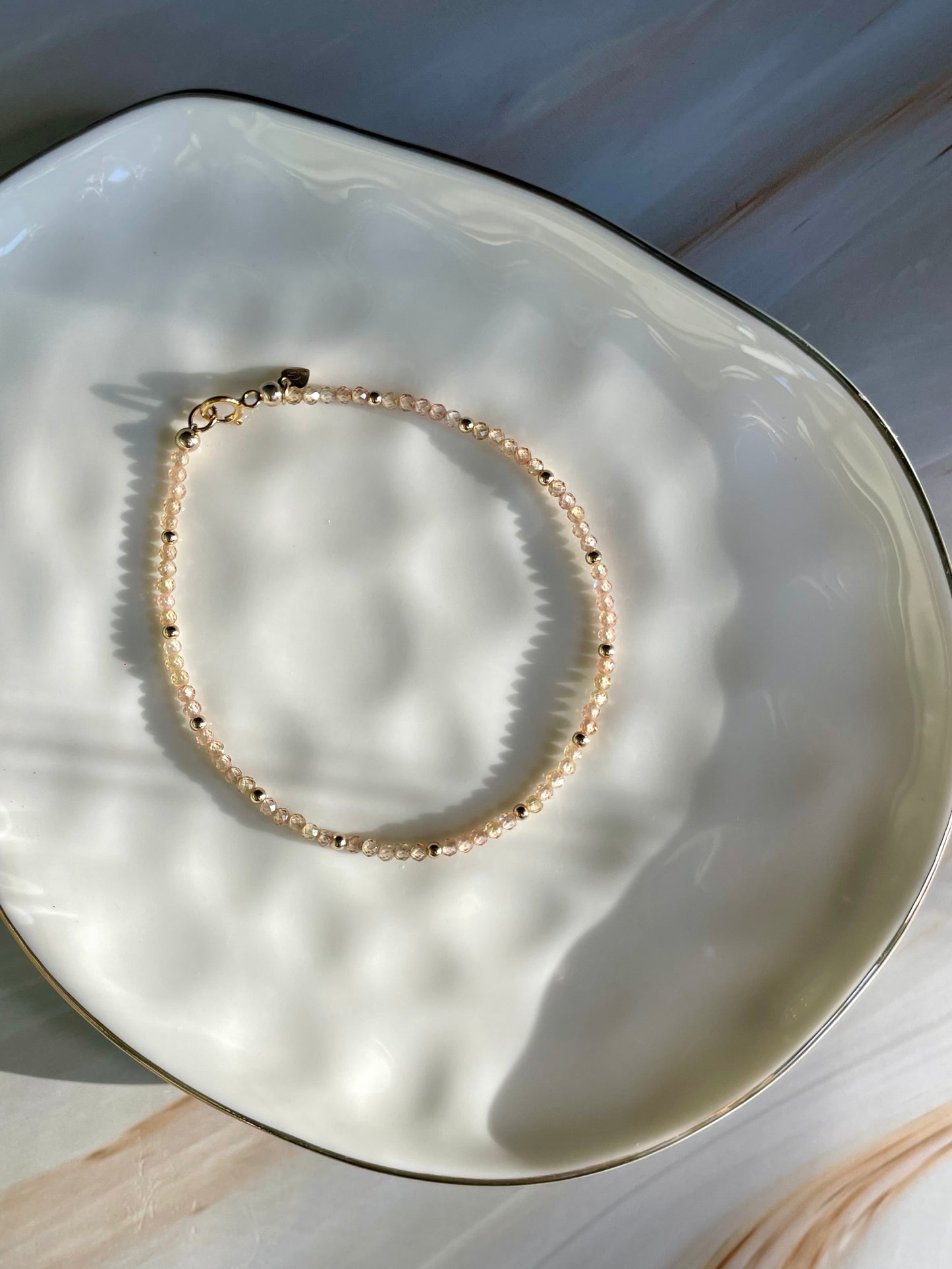 Gia Bracelet - Champagne Zircon