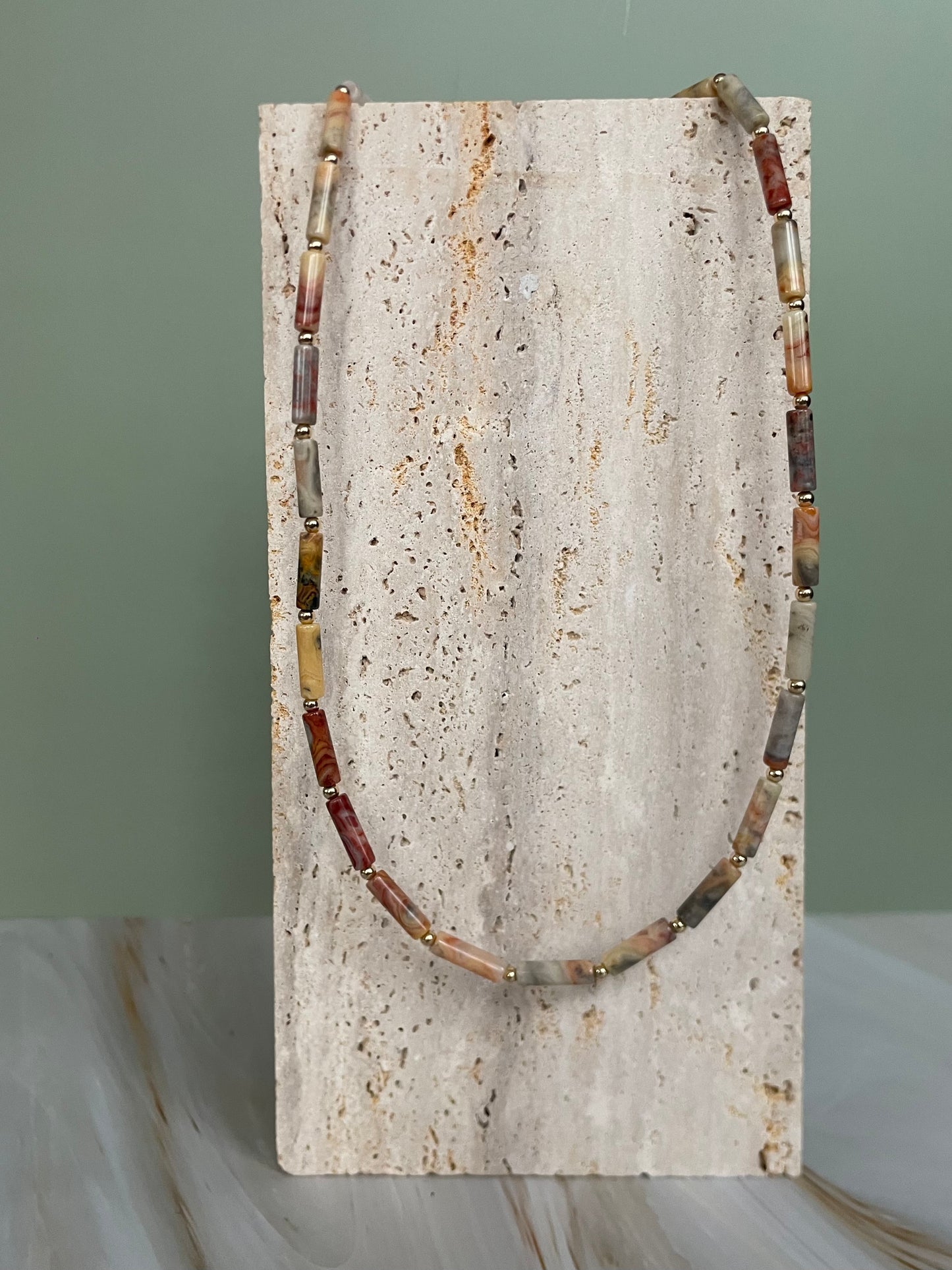 Crazy Lace Agate Necklace