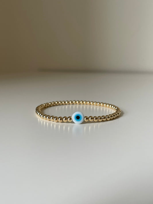 White Evil Eye Bracelet