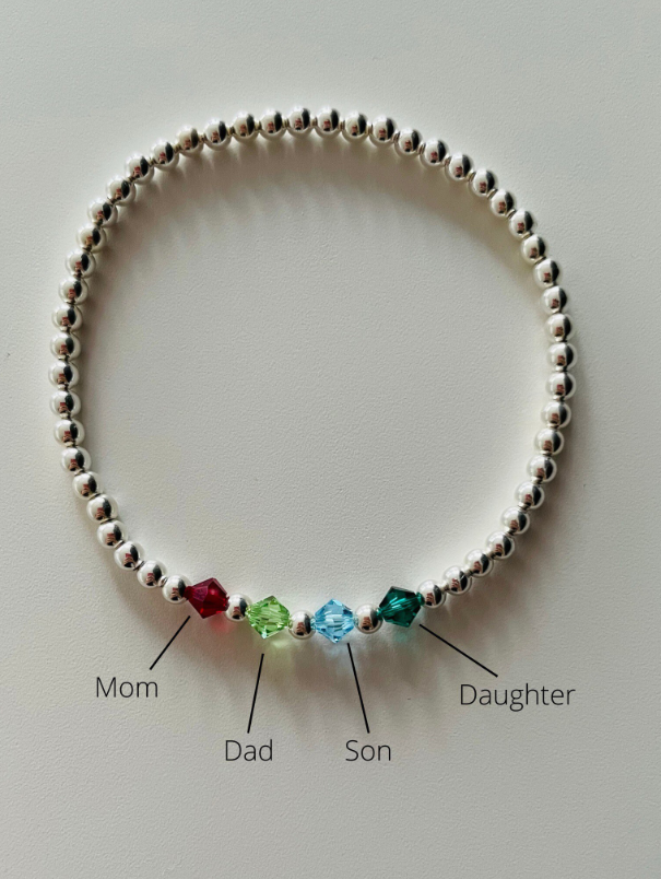 Personalized Swarovski Crystal Birthstone Bracelet