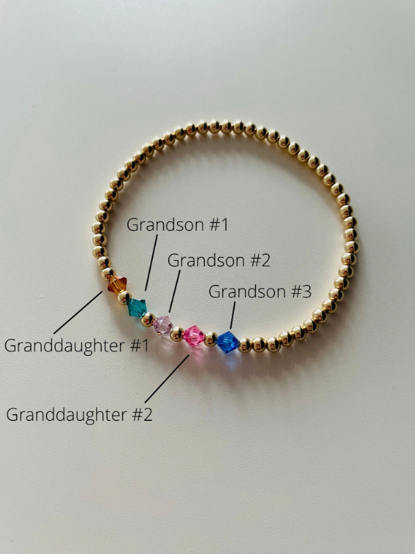 Personalized Swarovski Crystal Birthstone Bracelet