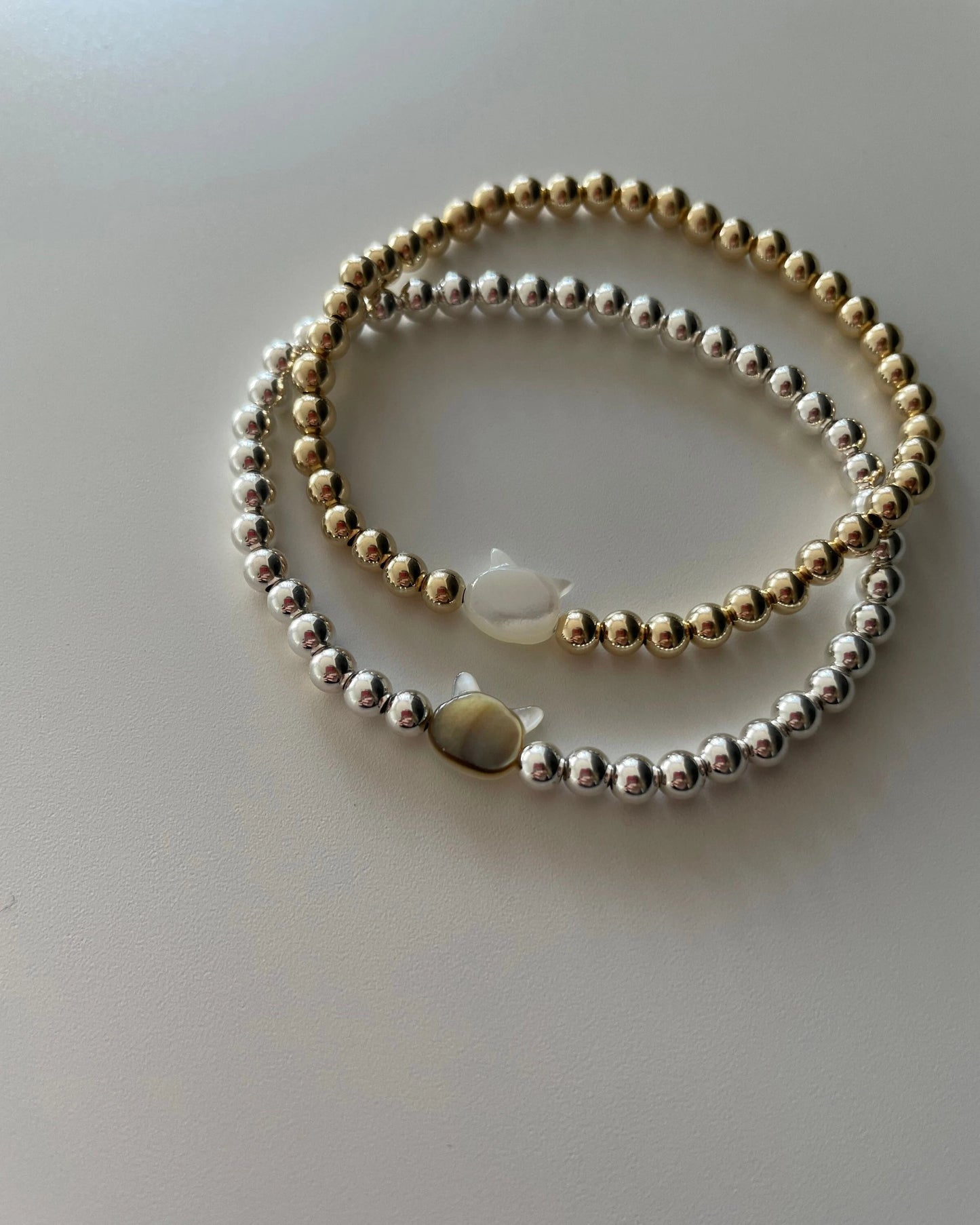 Mother of Pearl Cat Bracelet