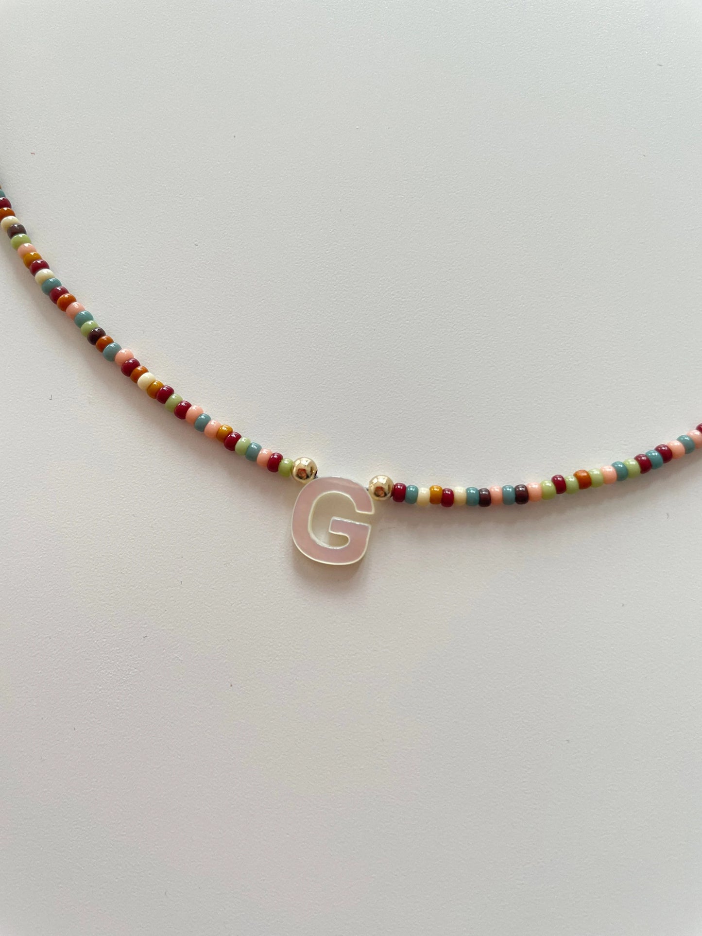 Mother of Pearl Letter Necklace