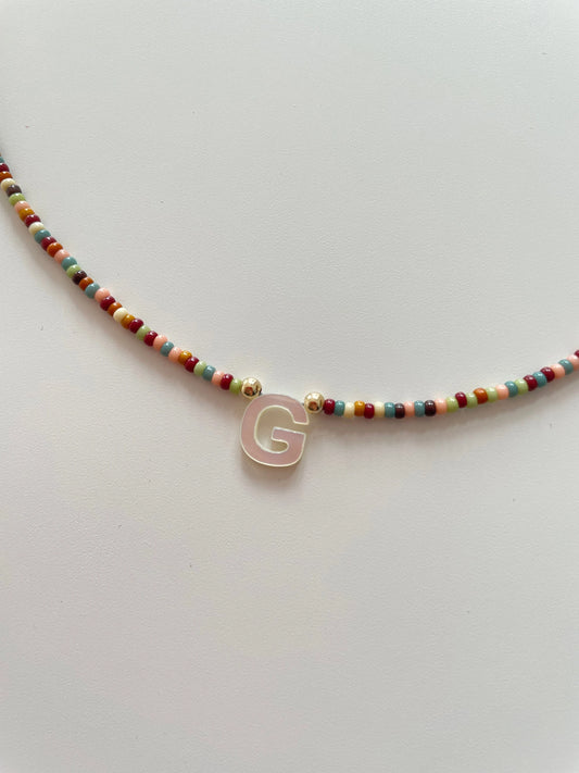 Mother of Pearl Letter Necklace