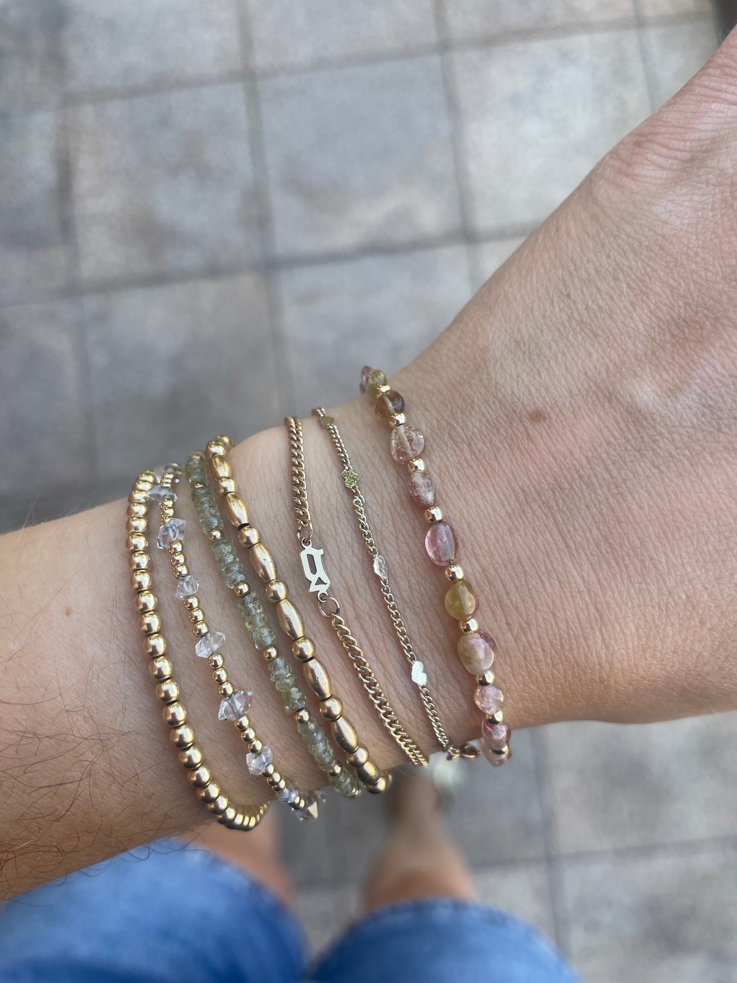 Tourmaline Pebble Bracelet