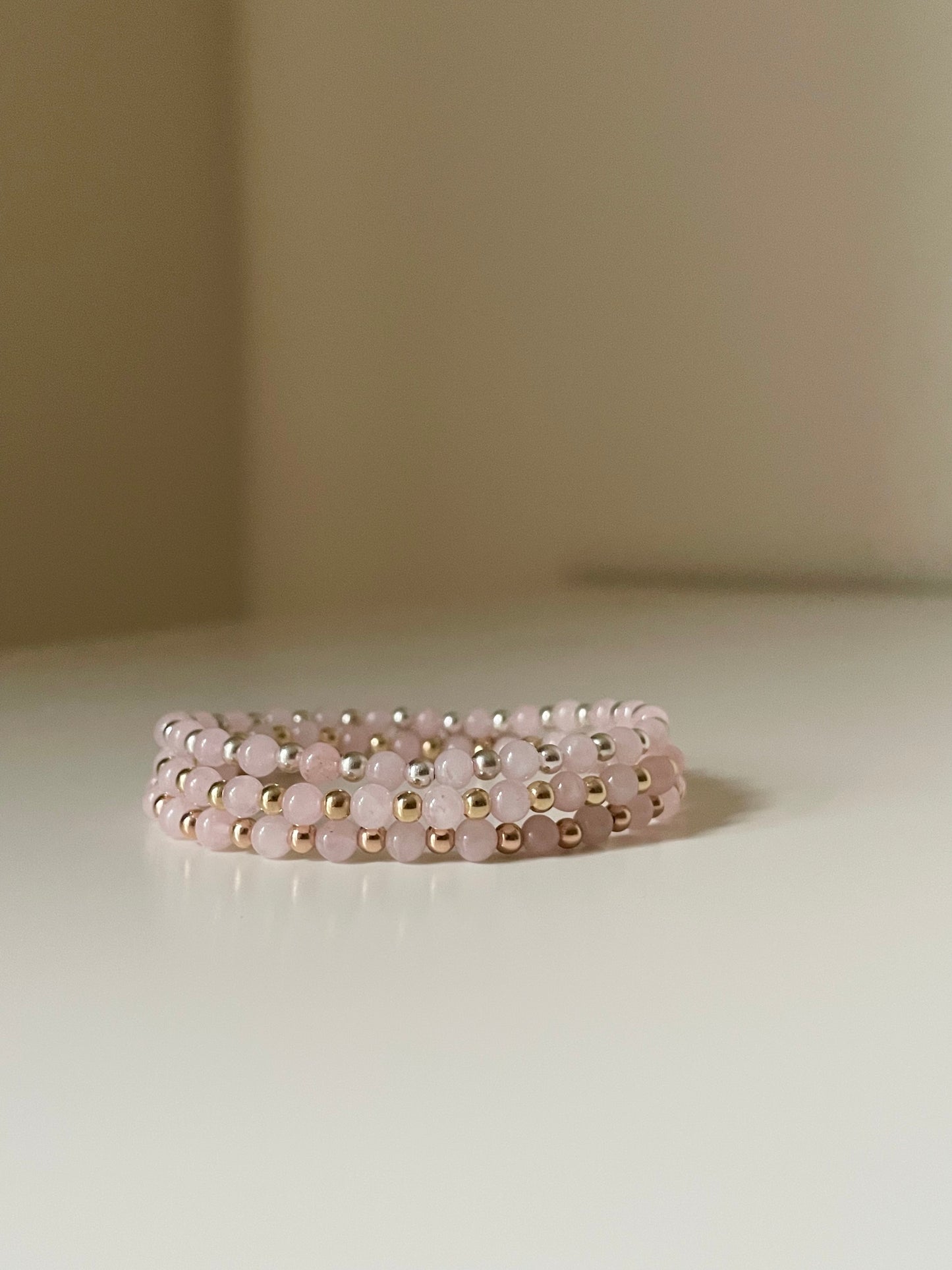 Roma Bracelet - Rose Quartz